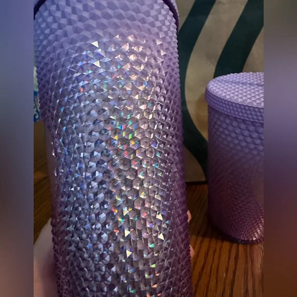 Starbucks 2023 Holiday Purple Lavender Gradient Studded Tumbler set